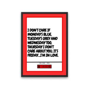 The Cure - Its Friday I'm in love